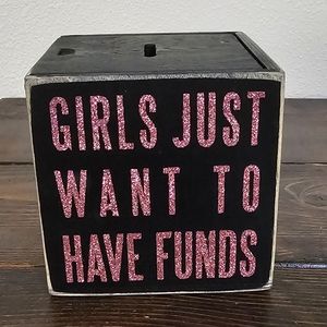 Primitives by Kathy pink glitter bank